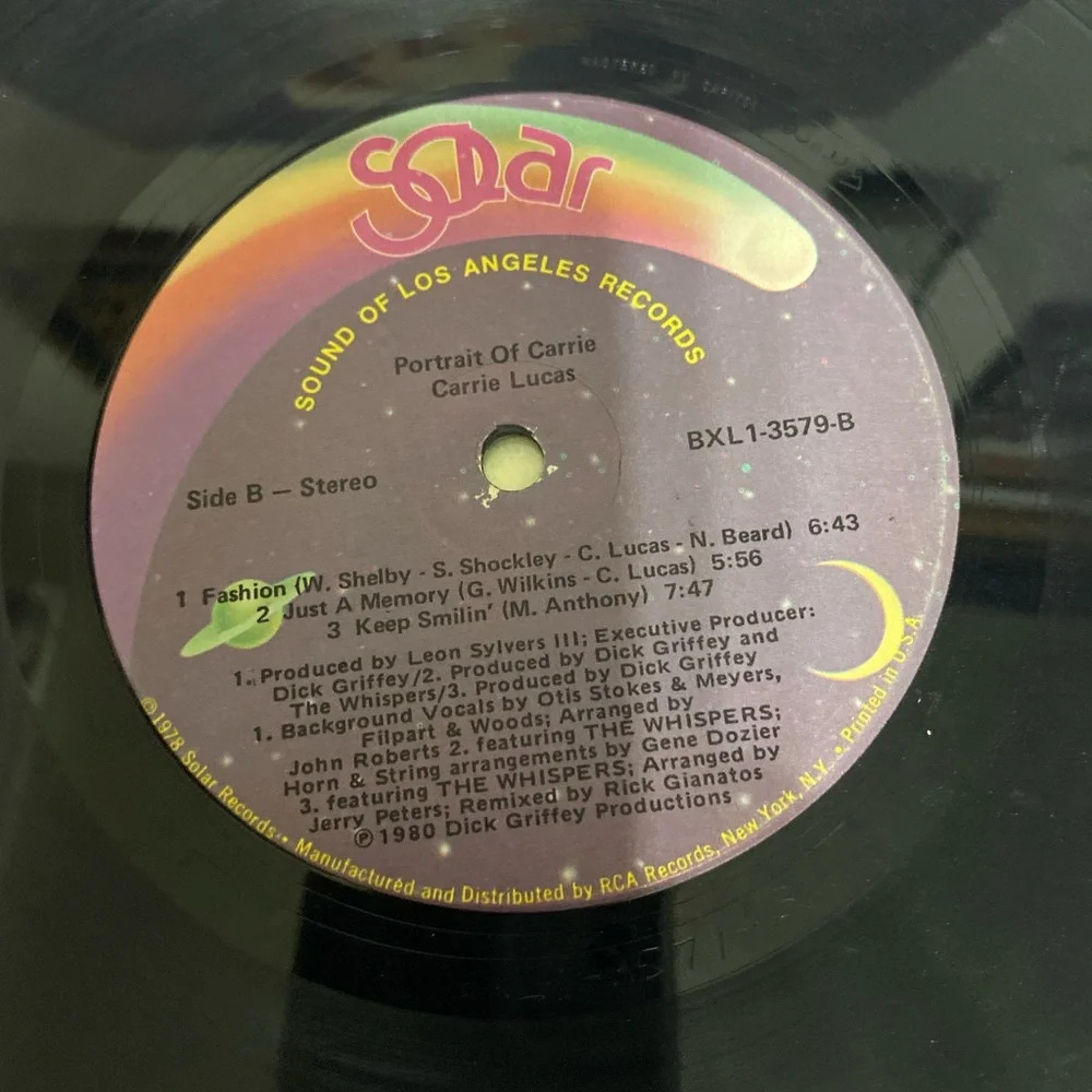 Carrie Lucas Portraits of Carrie Record 1980 - Picture 5 of 5